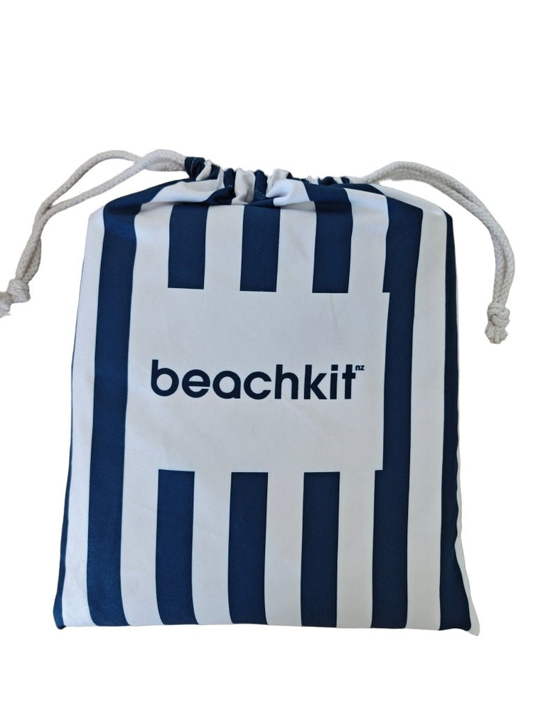 Beachkit Sand - Free Beach Mat – Navy & White Stripe - Beachkit