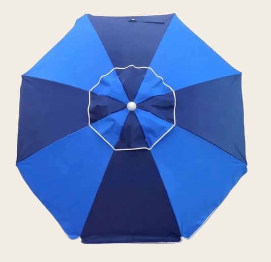 Fiesta 185cm Beach Umbrella - Navy & Royal panel