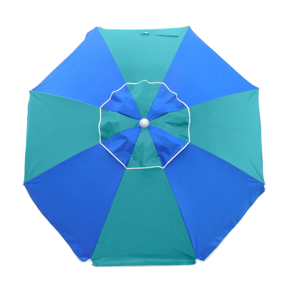 FIESTA - Royal/Turquoise Panel 185cm beach umbrella - Beachkit