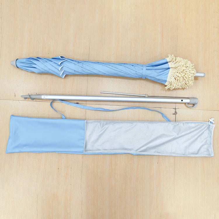 LovinSummer Retro Classic Fringe Beach Umbrella
