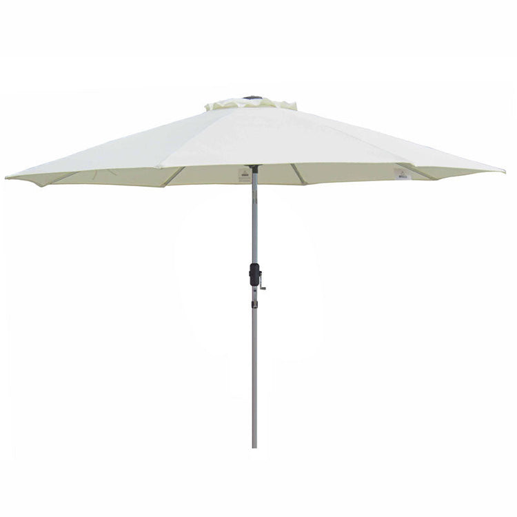 Large 335cm vanilla market shade umbrella with commercial-grade frame and reinforced canopy