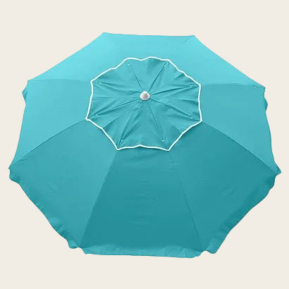 Beachcomber 210cm Beach Umbrella - Turquoise, solid canopy