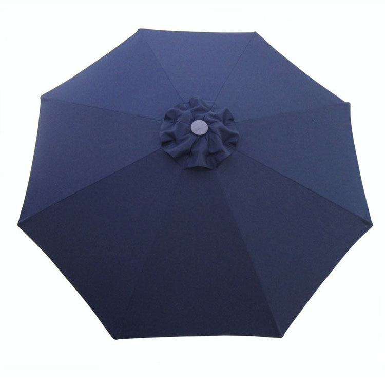 Navy blue 275cm commercial-grade market shade umbrella with heavy-duty poly-canvas canopy and crank lift mechanism