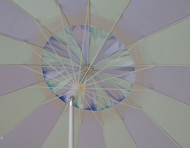 Carnivale 240cm Beach Umbrella - Blue & Yellow - Beachkit