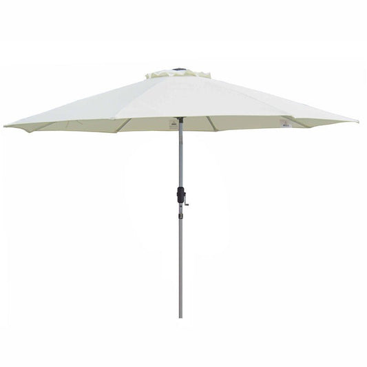 Market 275cm shade umbrella in vanilla with durable poly-canvas canopy and crank lift mechanism