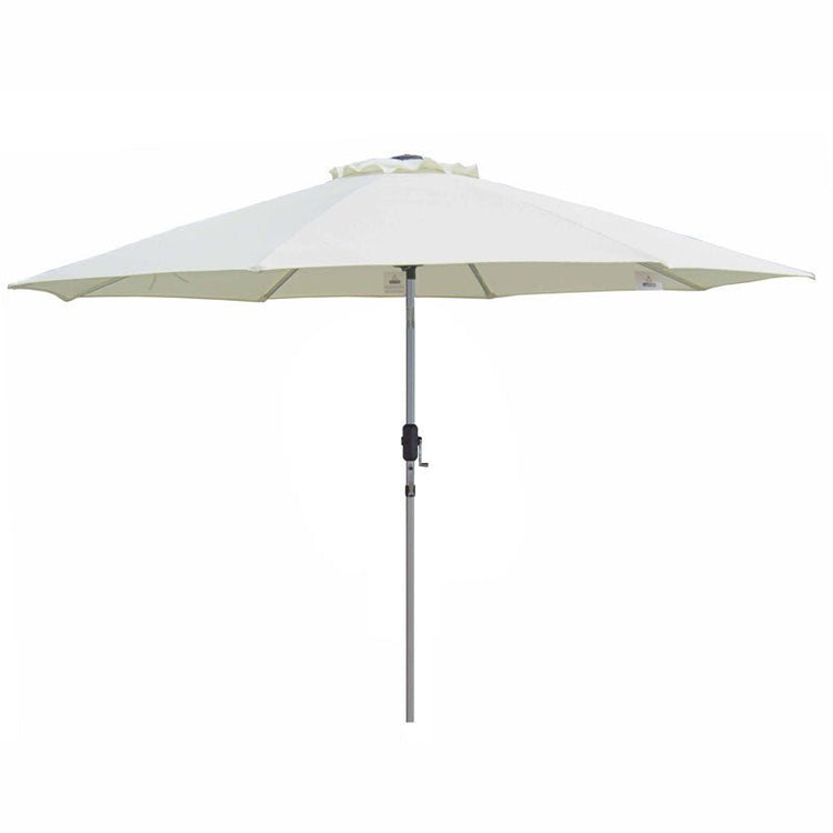 Market 275cm shade umbrella in vanilla with durable poly-canvas canopy and crank lift mechanism