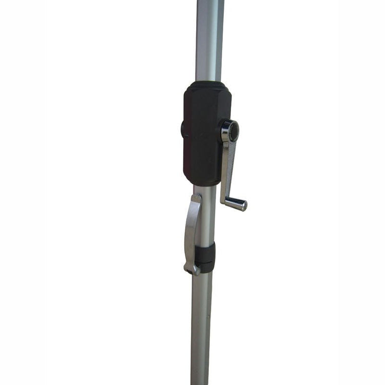 Crank lift mechanism on Market 335cm Shade Umbrella pole in vanilla color