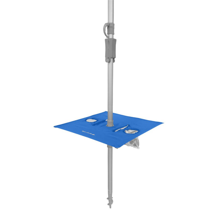 Royal Blue Sunraker Pole with built-in fold-away table and holders for 240cm umbrellas