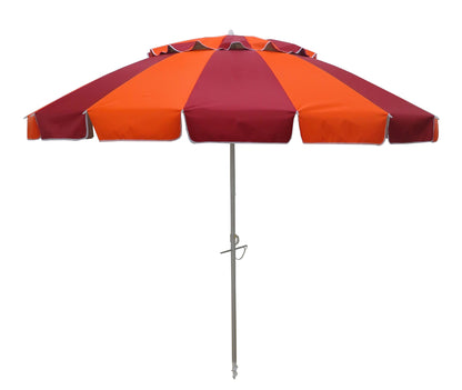 Carnivale 240cm Beach Umbrella - Orange & Red