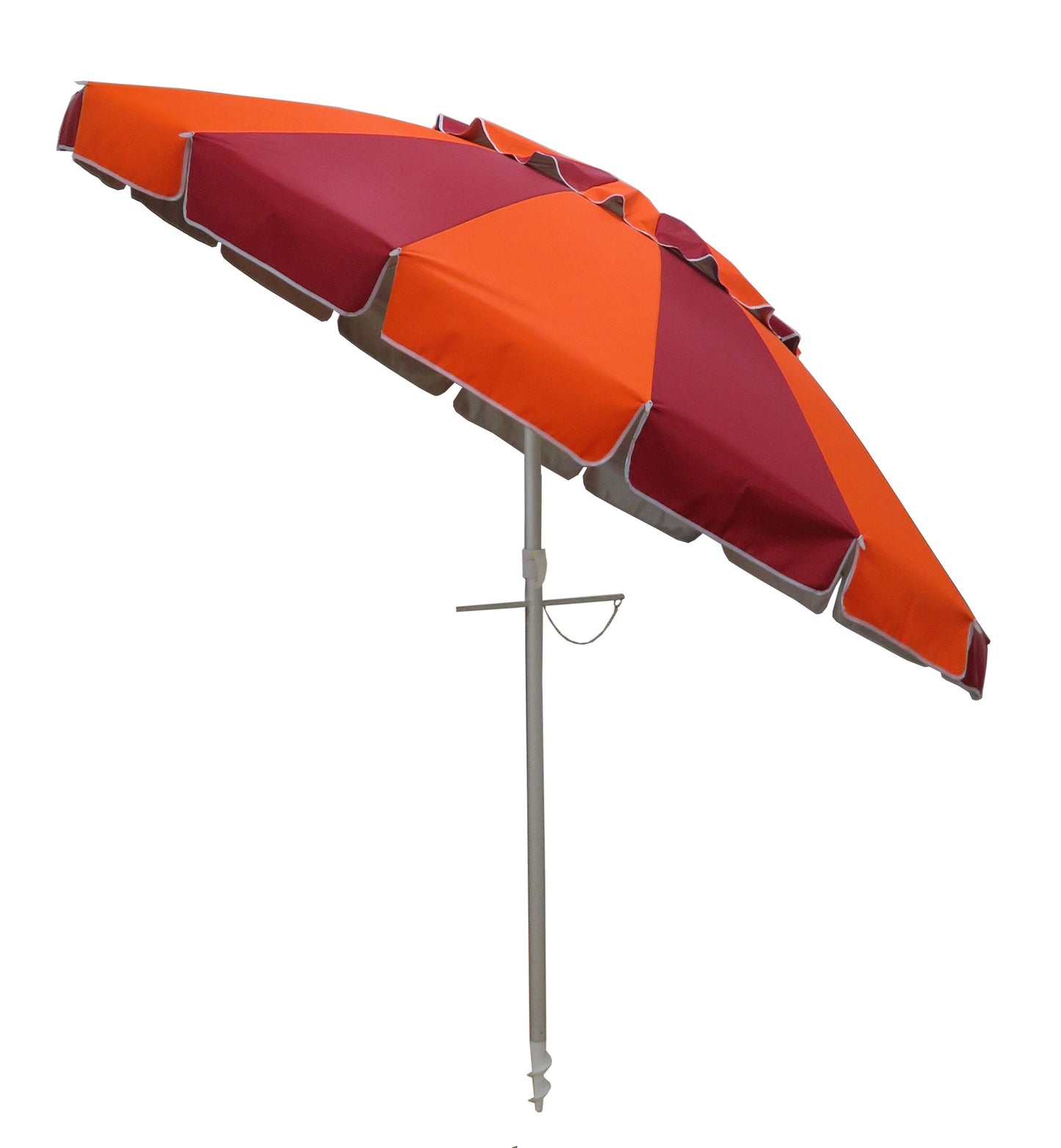 Carnivale 240cm Beach Umbrella - Orange & Red