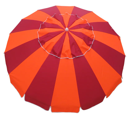 Carnivale 240cm Beach Umbrella - Orange & Red