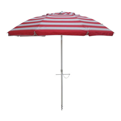 Daytripper 210cm Beach Umbrella - Red & White