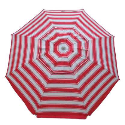 Daytripper 210cm Beach Umbrella - Red & White