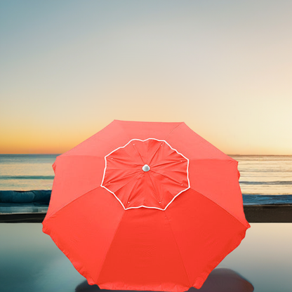 Beachcomber 210cm Beach Umbrella - Fluro Orange