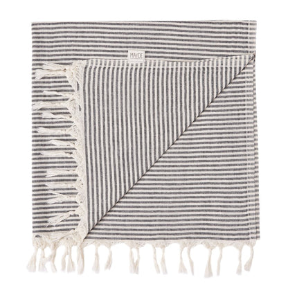 Beachkit - MAYDE - Noosa Beach Towel - Black & Natural