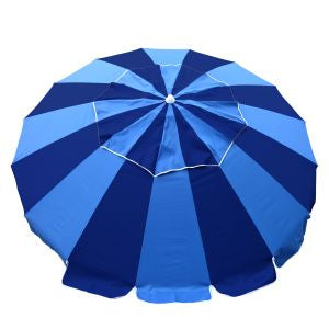 Beachkit Carnivale 240cm Beach Umbrella + Sunraker Table - Royal Navy