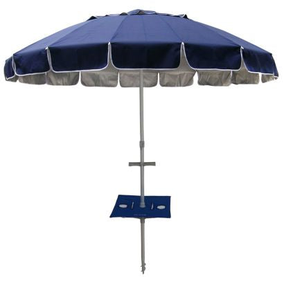 Beachkit Maxibrella 240cm Beach Umbrella + Table - Navy