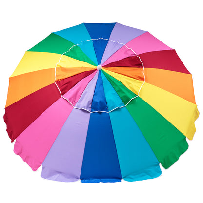 Rainbow 240cm Beach UmbrellaFun, Fun, Fun. The brightly coloured, rainbow panelled Carnival beach umbrella offers superior coverage and a fun, festive style.
Large 240cm diameter canopy that wiBeachkit