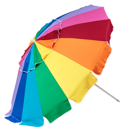 Rainbow 240cm Beach UmbrellaFun, Fun, Fun. The brightly coloured, rainbow panelled Carnival beach umbrella offers superior coverage and a fun, festive style.
Large 240cm diameter canopy that wiBeachkit