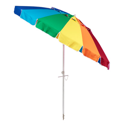 Rainbow 240cm Beach UmbrellaFun, Fun, Fun. The brightly coloured, rainbow panelled Carnival beach umbrella offers superior coverage and a fun, festive style.
Large 240cm diameter canopy that wiBeachkit