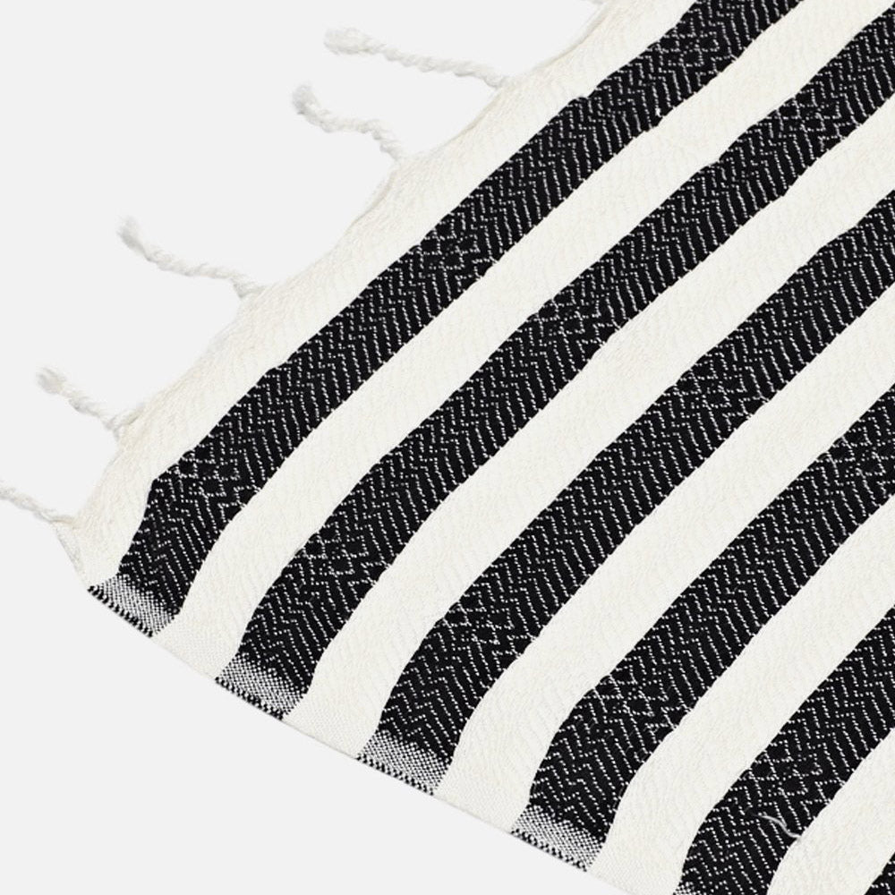 Beachkit - MAYDE - Reef Turkish Towel - Black & White Stripe
