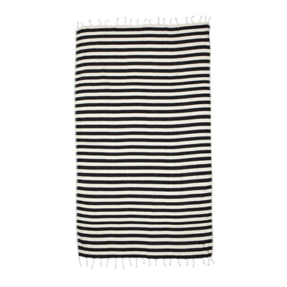 Beachkit - MAYDE - Reef Turkish Towel - Black & White Stripe