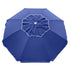 Beachcomber 210cm Beach Umbrella - Navy, solid canopy