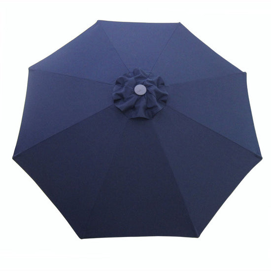 Navy blue 275cm commercial-grade market shade umbrella with heavy-duty poly-canvas canopy and crank lift mechanism