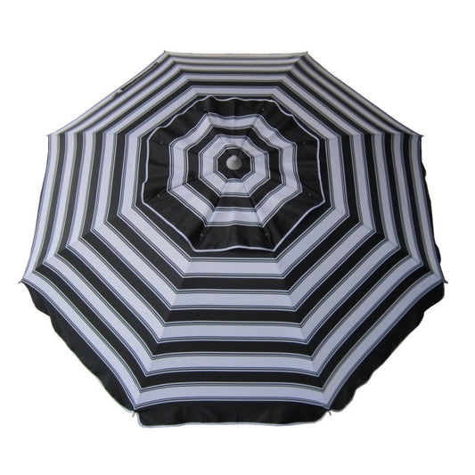Daytripper 210cm Beach Umbrella - Black & White - Beachkit
