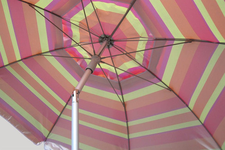 Daytripper 210cm Beach Umbrella - Turquoise & White - Beachkit