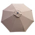275cm Market Umbrella Replacement Canopy in sandstone for garden and deck umbrellas