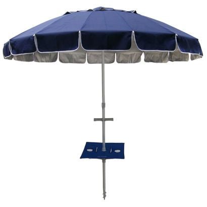 Maxibrella 240cm Beach Umbrella + Sunraker Table - Navy - Beachkit