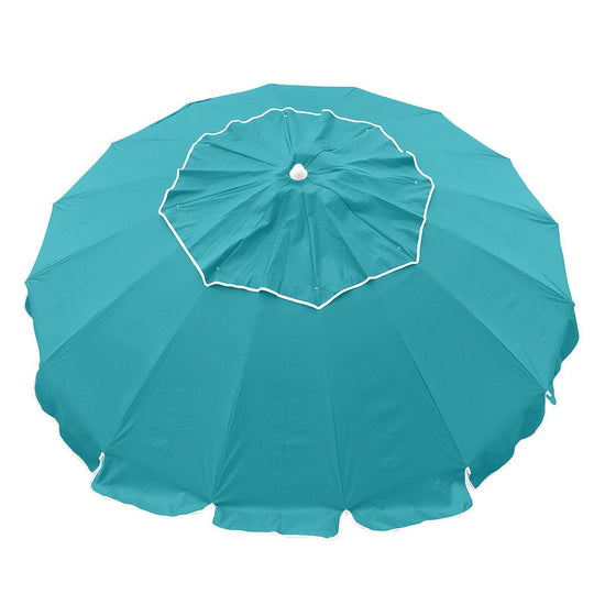 Maxibrella 240cm Beach Umbrella + Sunraker Table - Turquoise - Beachkit