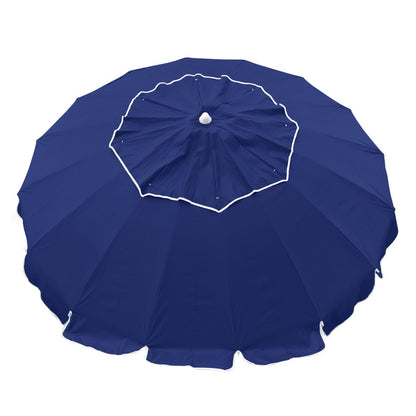 Maxibrella 240cm Beach Umbrella + Sunraker Table - NavyOur gorgeous Maxibrella Beach Umbrella featuring our patented, built-in fold away 'Sunraker' table - a worldwide exclusive to Beachkit.
Its large 240cm diameter canoBeachkit